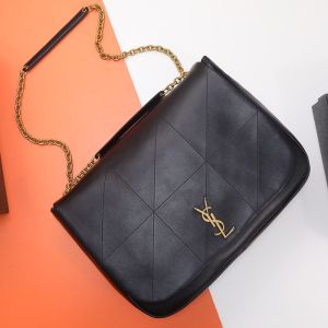 Saint Laurent Large Jamie 4.3 Bag In Lambskin Black/Gold