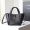 Saint Laurent Baby LE 5 A 7 Bea Tote In Grained Leather Black/Gold