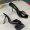 Saint Laurent Babylone Stiletto Slides Women Patent Calfskin Black