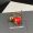 Saint Laurent Cassandre Pearl and Ball Ring In Metal Gold/Red
