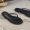 Saint Laurent Joni Flat Flip-Flop Slides Women Suede and Rhinestones Black