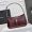 Saint Laurent Le 5 A 7 Hobo Bag In Patent Leather Burgundy/Gold