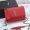 Saint Laurent Medium Sunset Flap Bag In Grained Leather Red/Silver