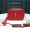 Saint Laurent Mini Lou Camera Bag In Quilted Grain De Poudre Leather Red/Gold