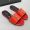 Saint Laurent Monogram Slides Women Patent Leather Red/Gold