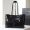 Saint Laurent Niki East/West Shopping Bag In Crinkled Vintage Leather Black/Silver