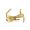 Saint Laurent Opyum Twist Cuff Bracelet In Metal Gold