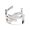 Saint Laurent Opyum Twist Cuff Bracelet In Metal Silver