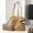 Saint Laurent Small Jamie Shopping Bag In Suede Brown/Gold