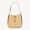 Saint Laurent Small Le 5 A 7 Supple Bag In Raffia and Leather Beige/Gold