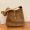 Saint Laurent Small Le 5 A 7 Supple Bag In Suede Brown/Gold