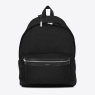 Saint Laurent City Backpack In Canvas Black