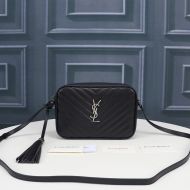 Saint Laurent Lou Camera Bag In Quilted Leather Black/Silver