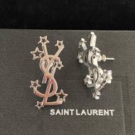 Saint Laurent Opyum Earrings In Stars Metal Silver