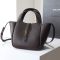 Saint Laurent Baby LE 5 A 7 Bea Tote In Grained Leather Coffee/Gold
