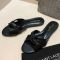 Saint Laurent Bianca Slides Women Smooth Leather Black