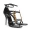Saint Laurent Cassandra 100 Sandals Women Smooth Leather Black/Gold