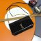 Saint Laurent Cassandre Phone Holder In Patent Leather Black/Gold