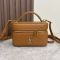 Saint Laurent Gaby Vanity Bag In Diamond-Quilted Lambskin Brown/Gold