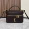 Saint Laurent Gaby Vanity Bag In Diamond-Quilted Lambskin Coffee/Gold