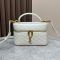 Saint Laurent Gaby Vanity Bag In Diamond-Quilted Lambskin White/Gold