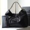 Saint Laurent Hortense Hobo Bag In Lustrous Shiny Calfskin Black/Gold