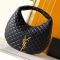 Saint Laurent Icare Hobo Bag In Quilted Nappa Lambskin Black/Gold