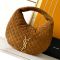 Saint Laurent Icare Hobo Bag In Quilted Suede Brown/Gold