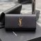 Saint Laurent Kate Clutch In Grain De Poudre Leather Black/Gold