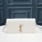 Saint Laurent Kate 99 Bag In Diamond-Quilted Lambskin White/Gold