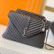 Saint Laurent Large Classic College Chain Bag In Matelasse Leather Black/Silver