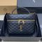 Saint Laurent Large Gaby Vanity Bag In Diamond-Quilted Lambskin Black/Gold