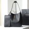 Saint Laurent Large Le 5 A 7 Supple Bag In Leather Black/Gold