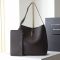 Saint Laurent Large Le 5 A 7 Supple Bag In Leather Coffee/Gold