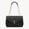 Saint Laurent Large Loulou Chain Bag In Matelasse Lambskin Black/Gold
