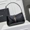 Saint Laurent Le 5 A 7 Hobo Bag In Patent Leather Black/Gold