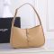 Saint Laurent Le 5 A 7 Hobo Bag In Smooth Leather Apricot/Gold