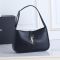 Saint Laurent Le 5 A 7 Hobo Bag In Smooth Leather Black/Gold