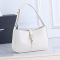 Saint Laurent Le 5 A 7 Hobo Bag In Smooth Leather White/Gold