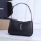 Saint Laurent Le 5 A 7 Hobo Bag In Smooth Leather Black/Silver