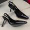 Saint Laurent Lee Slingback Pumps Women Patent Leather Black