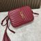 Saint Laurent Lou Camera Bag In Quilted Leather Burgundy/Gold