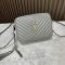 Saint Laurent Lou Camera Bag In Quilted Leather Grey/Gold