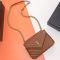 Saint Laurent Medium College Chain Bag In Quilted Leather Brown/Gold