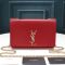 Saint Laurent Medium Kate Bag In Calfskin Red/Gold