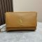 Saint Laurent Medium Kate Reversible Bag In Smooth Leather and Suede Camel/Gold