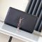 Saint Laurent Medium Kate Tassel Bag In Grain De Poudre Leather Black/Silver
