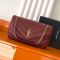 Saint Laurent Medium Loulou Chain Bag In Matelasse Lambskin Merlot/Gold