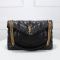 Saint Laurent Medium Loulou Puffer Bag In Quilted Lambskin Black/Gold