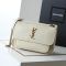 Saint Laurent Medium Niki Bag In Grained Lambskin White/Gold